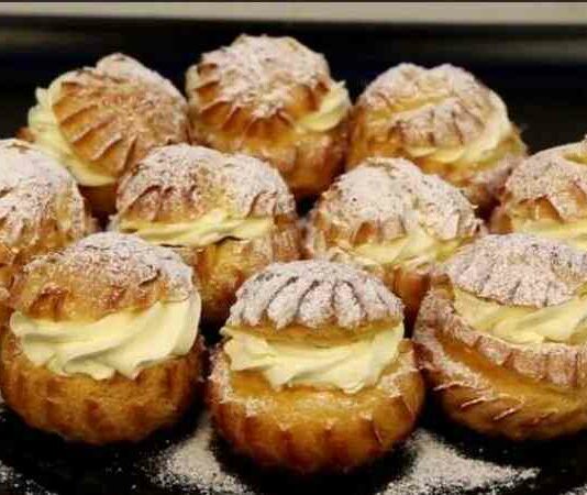 Заварні тістечка c кремом