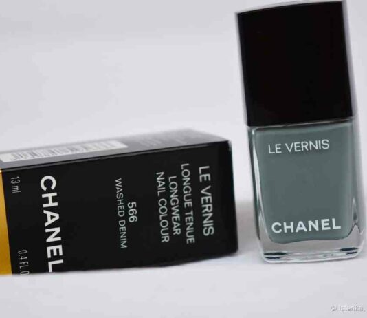 Спокійний chanel le vernis longwear #566 washed denim